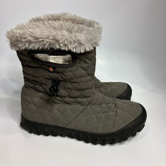 Bogs B Moc quilted boots waterproof gray size 6 - Picture 5 of 9